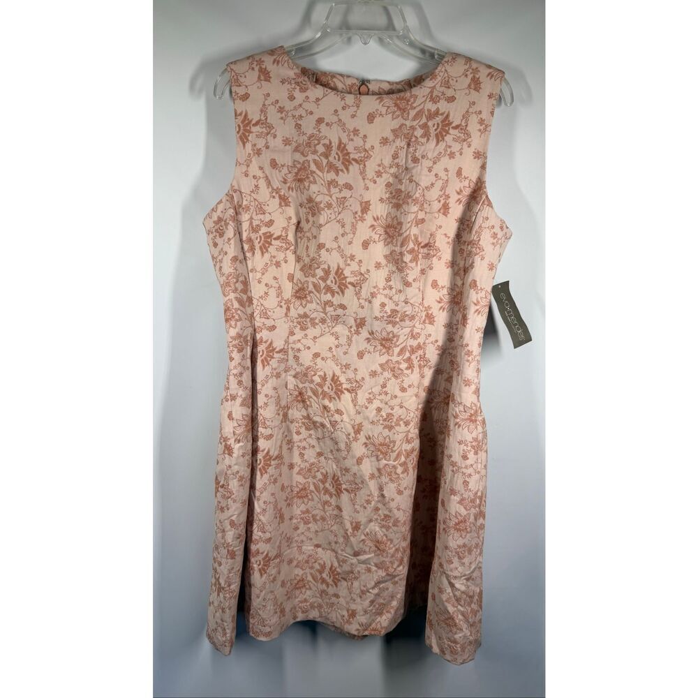 Eva Mendes floral embroidered peach dress size XL NWT